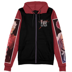 Archer x Emiya Fate Stay Night Unlimited Blade Works Streetwear Zip Hoodie Jacket