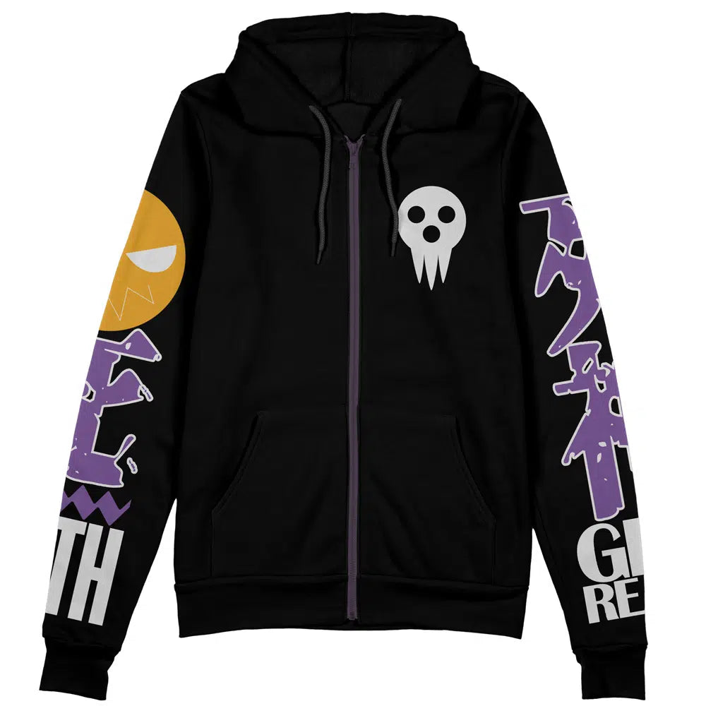 Death the Kid Soul Eater Streetwear Zip Hoodie Jacket