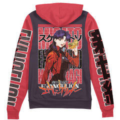 Misato Katsuragi Neon Genesis Evangelion" Streetwear Zip Hoodie Jacket