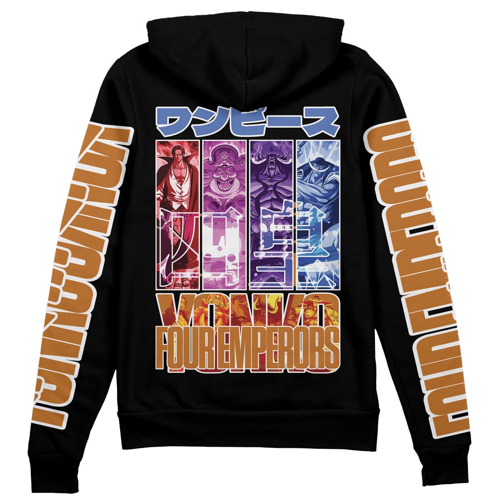 Old Generation Yonko One Piece" Streetwear Zip Hoodie Jacket