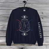 a sweatshirt hanging on a wooden wall