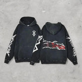Anime Berserk Retro Washed 2-Sided Vintage Oversized Hoodie - Kurodrip