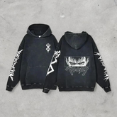Anime Berserk Retro Washed 2-Sided Vintage Oversized Hoodie - Kurodrip
