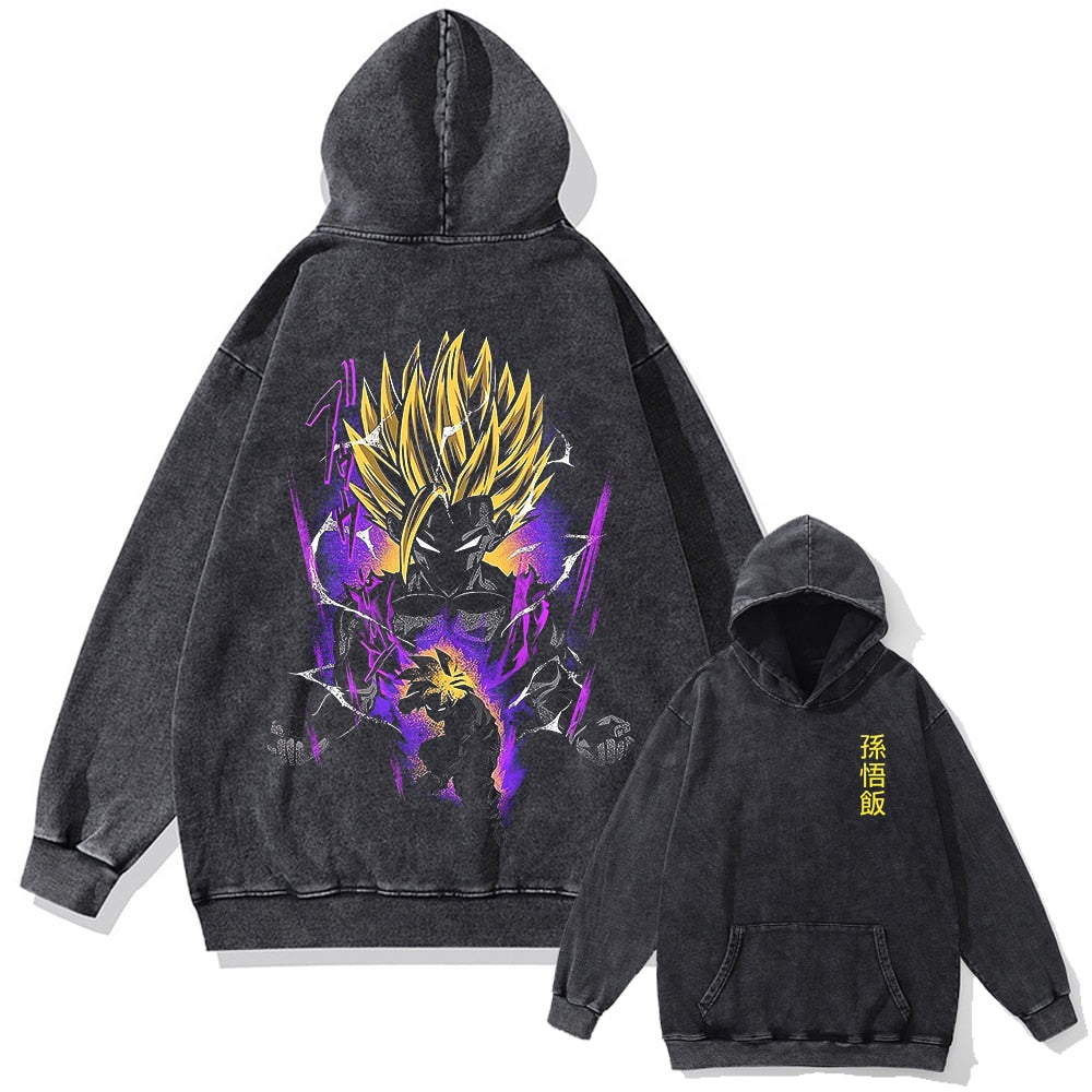 Kurodrip "Gohan" 2-Sided Vintage Oversized Hoodie