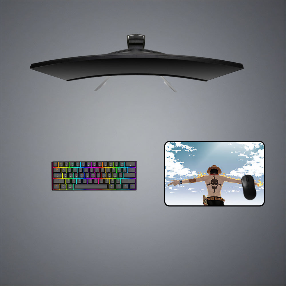 One Piece Ace Design M-XXL Size Gaming Mouse Pad, Computer Desk Mat