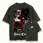 Dark Anime Demon Form Collage T-Shirt Graphic Manga Style Swords Fan Apparel