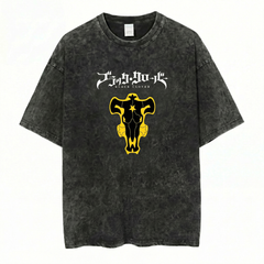 Black Clover Asta T-Shirt Anime Manga Graphic Tee High Contrast Anti-Magic Devil Form Collage Shirt