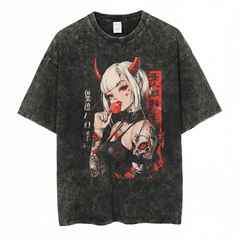 Goth Grunge Girl Waifu Demon Anime Horror Alt Aesthetic T-Shirt