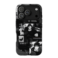 Kurodrip Toji Fushiguro Jujutsu Kaisen Black Multi Expression Pose TOJI Bold Name Fan Collage Protective Phone Case