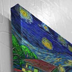 Ponyo Starry Night Studio Ghibli Canvas Print Wall Art - Kurodrip