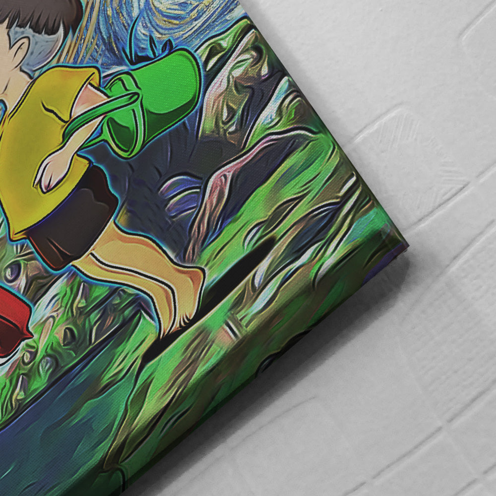 Ponyo Starry Night Studio Ghibli Canvas Print Wall Art - Kurodrip