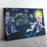 Princess Mononoke Starry Night Studio Ghibli Canvas Print Wall Art - Kurodrip