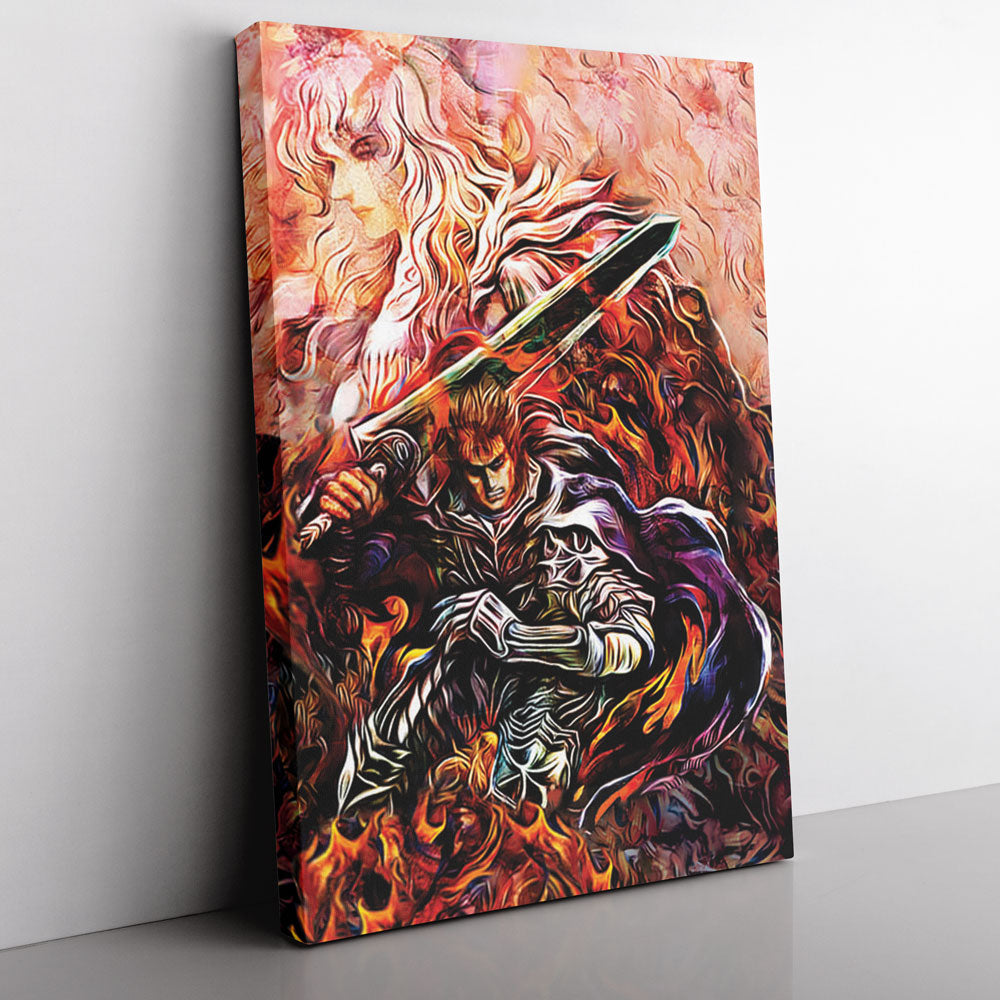Quest of Guts Berserk Vertical Canvas Print Wall Art - Kurodrip