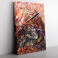 Quest of Guts Berserk Vertical Canvas Print Wall Art - Kurodrip
