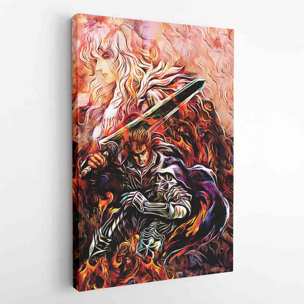 Quest of Guts Berserk Vertical Canvas Print Wall Art - Kurodrip