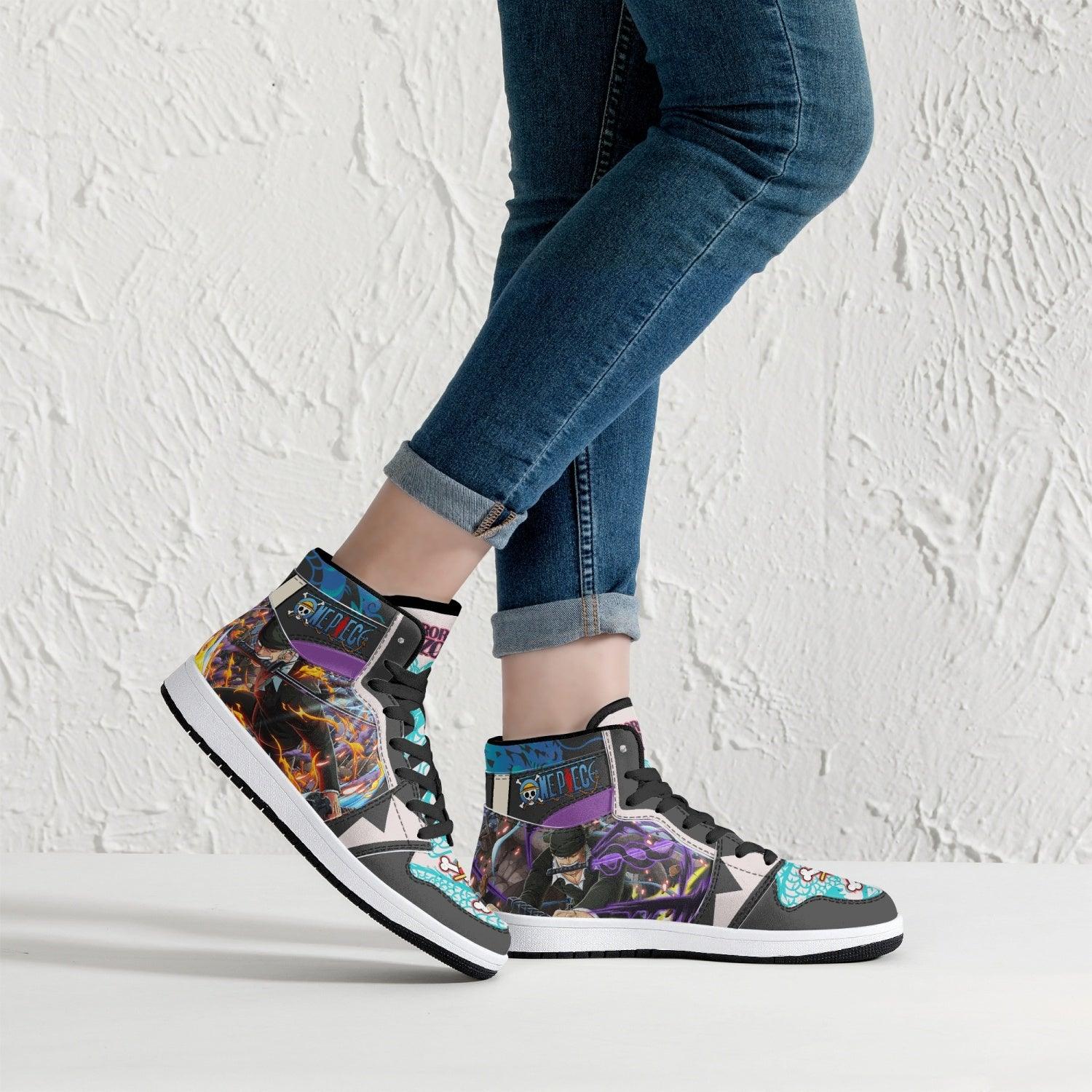 Roronoa Zoro Dressrosa One Piece Mid 1 Basketball Shoes