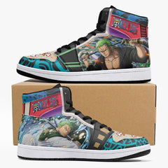 Roronoa Zoro Wano One Piece Mid 1 Basketball Shoes