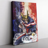 Trippy All Might My Hero Academia Canvas Print Wall Art - Kurodrip