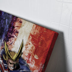 Trippy All Might My Hero Academia Canvas Print Wall Art - Kurodrip