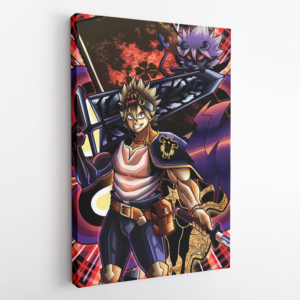 Trippy Asta x Liebe Black Clover Canvas Print Wall Art - Kurodrip