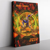 Trippy Burning Gundam Canvas Print Wall Art - Kurodrip