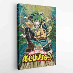 Trippy Deku My Hero Academia Canvas Print Wall Art - Kurodrip