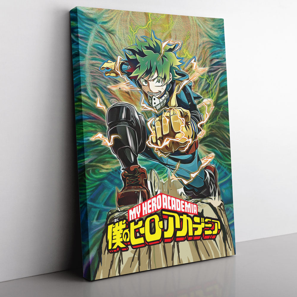 Trippy Deku My Hero Academia Canvas Print Wall Art - Kurodrip