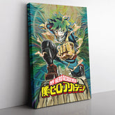 Trippy Deku My Hero Academia Canvas Print Wall Art - Kurodrip