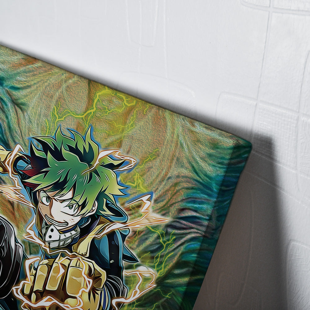 Trippy Deku My Hero Academia Canvas Print Wall Art - Kurodrip