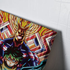 Trippy Deku x All Might My Hero Academia Canvas Print Wall Art - Kurodrip