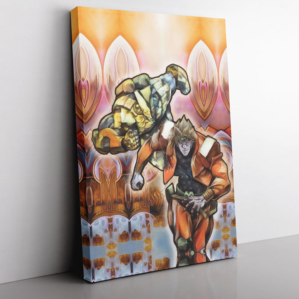 Trippy Dio Jojo's Bizarre Adventure Canvas Print Wall Art - Kurodrip