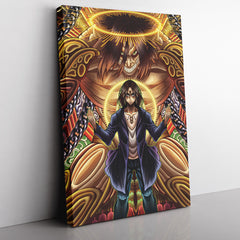 Trippy Eren Yeager Timeskip Attack on Titan Vertical Canvas Print Wall Art - Kurodrip