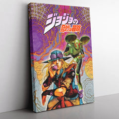Trippy Gyro Zeppeli Ball Breaker Jojo's Bizarre Adventure Canvas Print Wall Art - Kurodrip