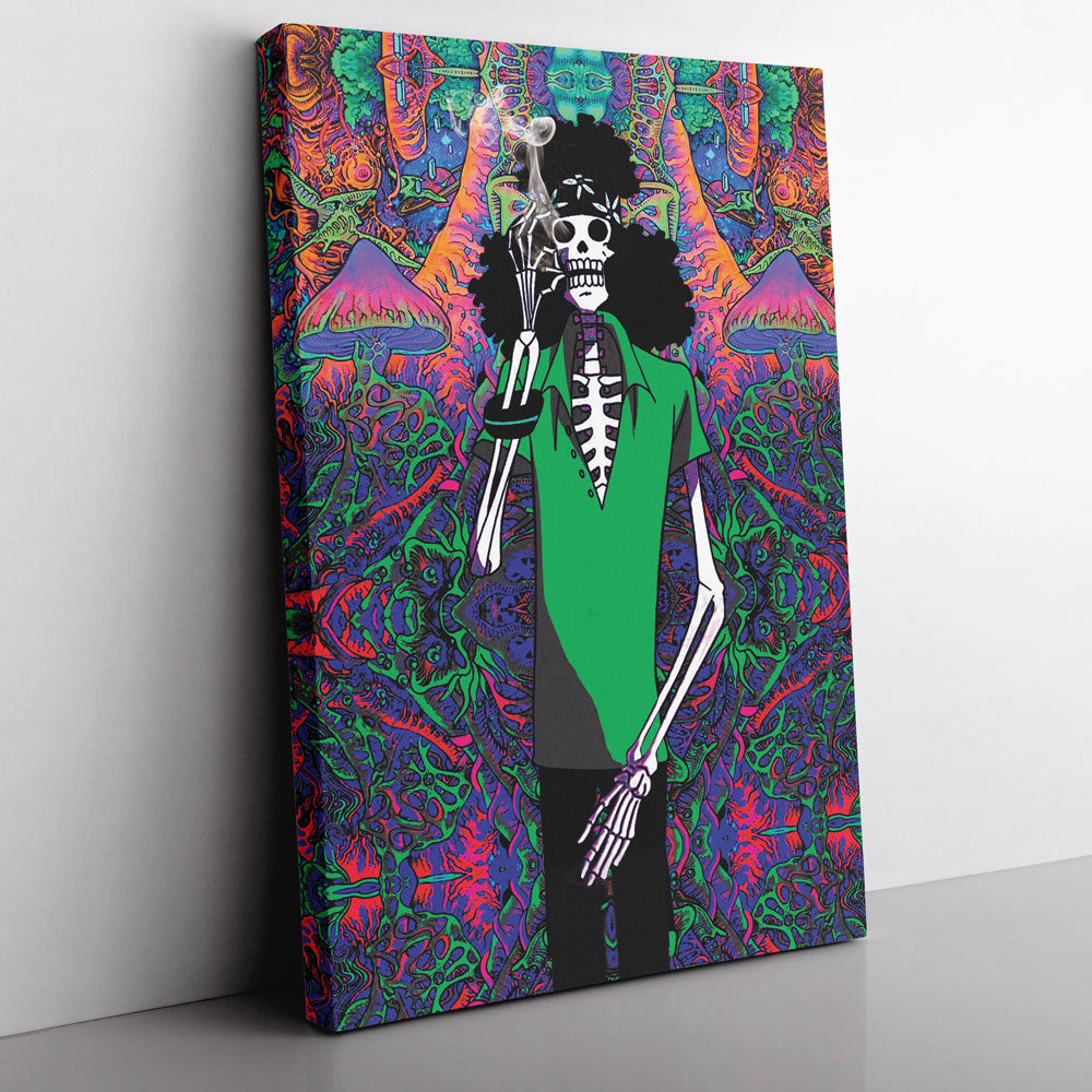 Trippy Hippie Trip Brook One Piece Canvas Print Wall Art - Kurodrip
