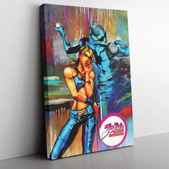 Trippy Jolyne Cujoh Stone Ocean Jojo's Bizarre Adventure Canvas Print Wall Art - Kurodrip