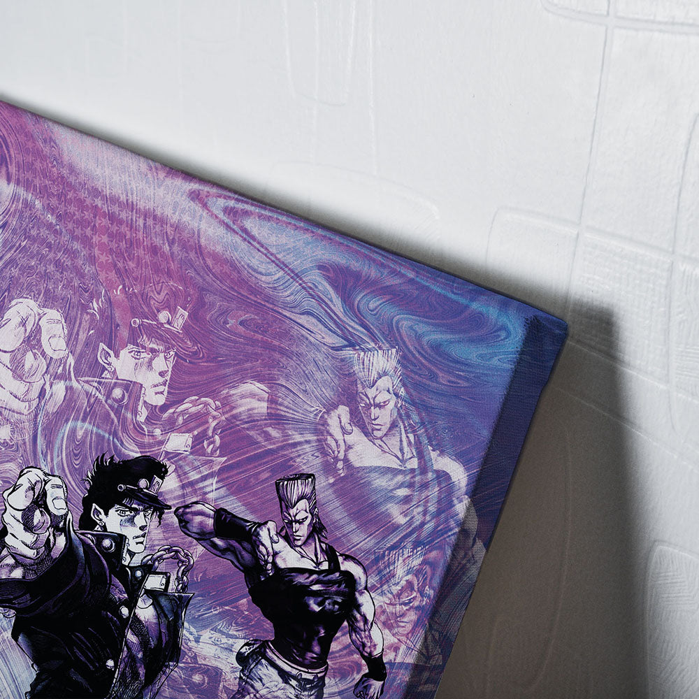 Trippy Lucid Stardust Crusaders Jojo's Bizarre Adventure Canvas Print Wall Art - Kurodrip