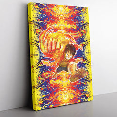 Trippy Luffy One Piece Canvas Print Wall Art - Kurodrip