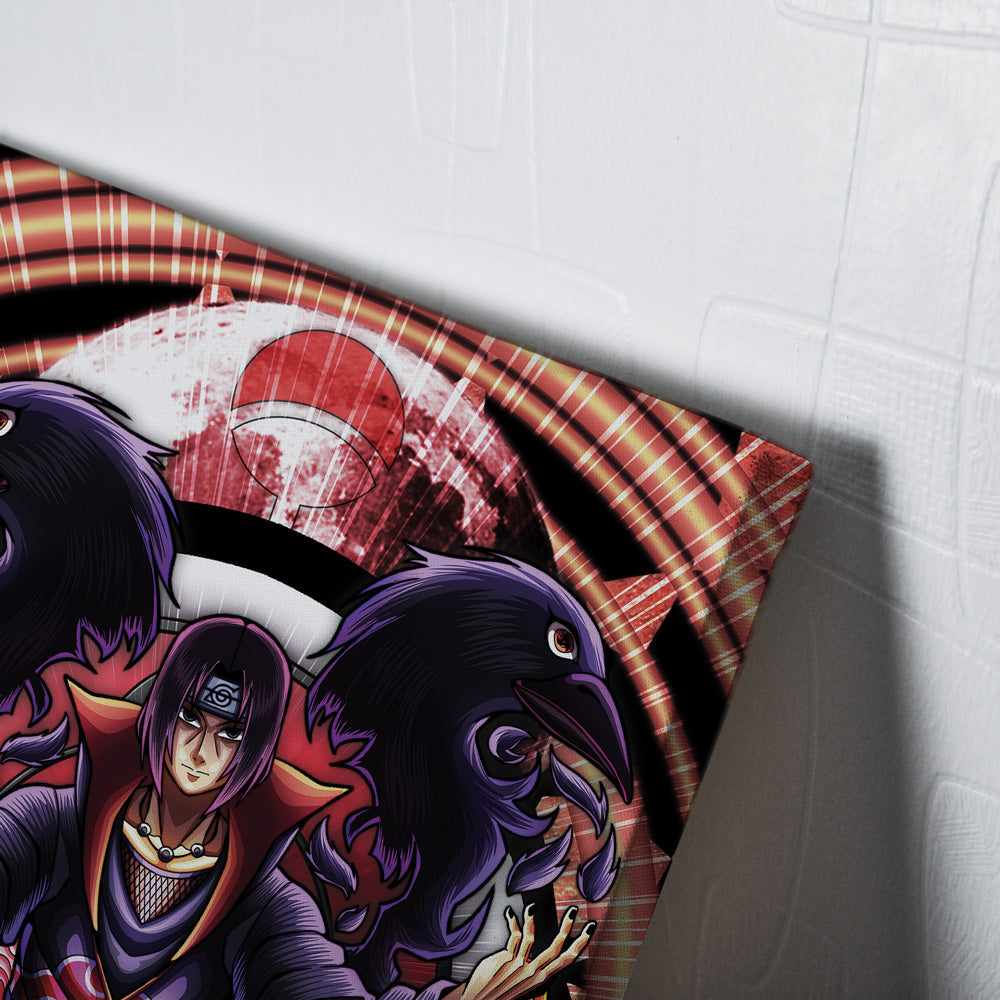 Trippy Meditating Itachi Akatsuki Naruto Canvas Print Wall Art - Kurodrip