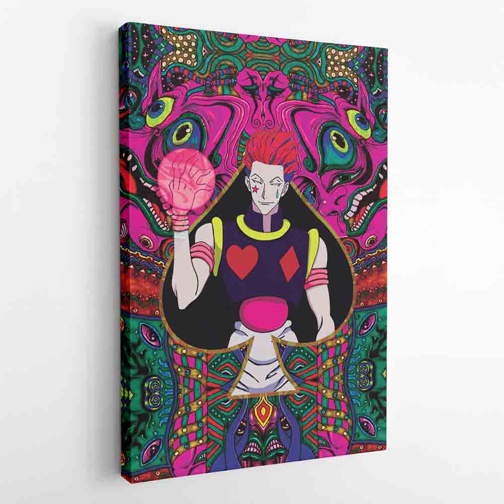 Trippy Mystic Faces Hisoka Hunter X Hunter Canvas Print Wall Art - Kurodrip