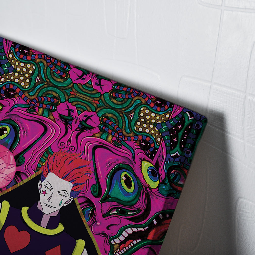 Trippy Mystic Faces Hisoka Hunter X Hunter Canvas Print Wall Art - Kurodrip