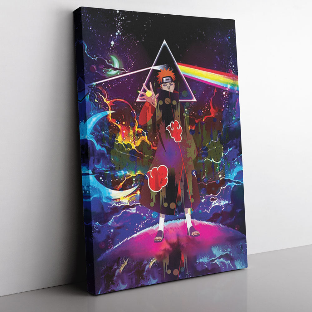 Trippy Naruto Akatsuki Astral Led Pain Canvas Print Wall Art - Kurodrip