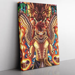 Trippy Natsu Dragneel x Igneel Fairy Tail Canvas Print Wall Art - Kurodrip