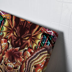 Trippy Natsu Dragneel x Igneel Fairy Tail Canvas Print Wall Art - Kurodrip
