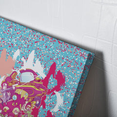 Trippy Neon FLCL Canvas Print Wall Art - Kurodrip