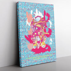 Trippy Neon FLCL Canvas Print Wall Art - Kurodrip