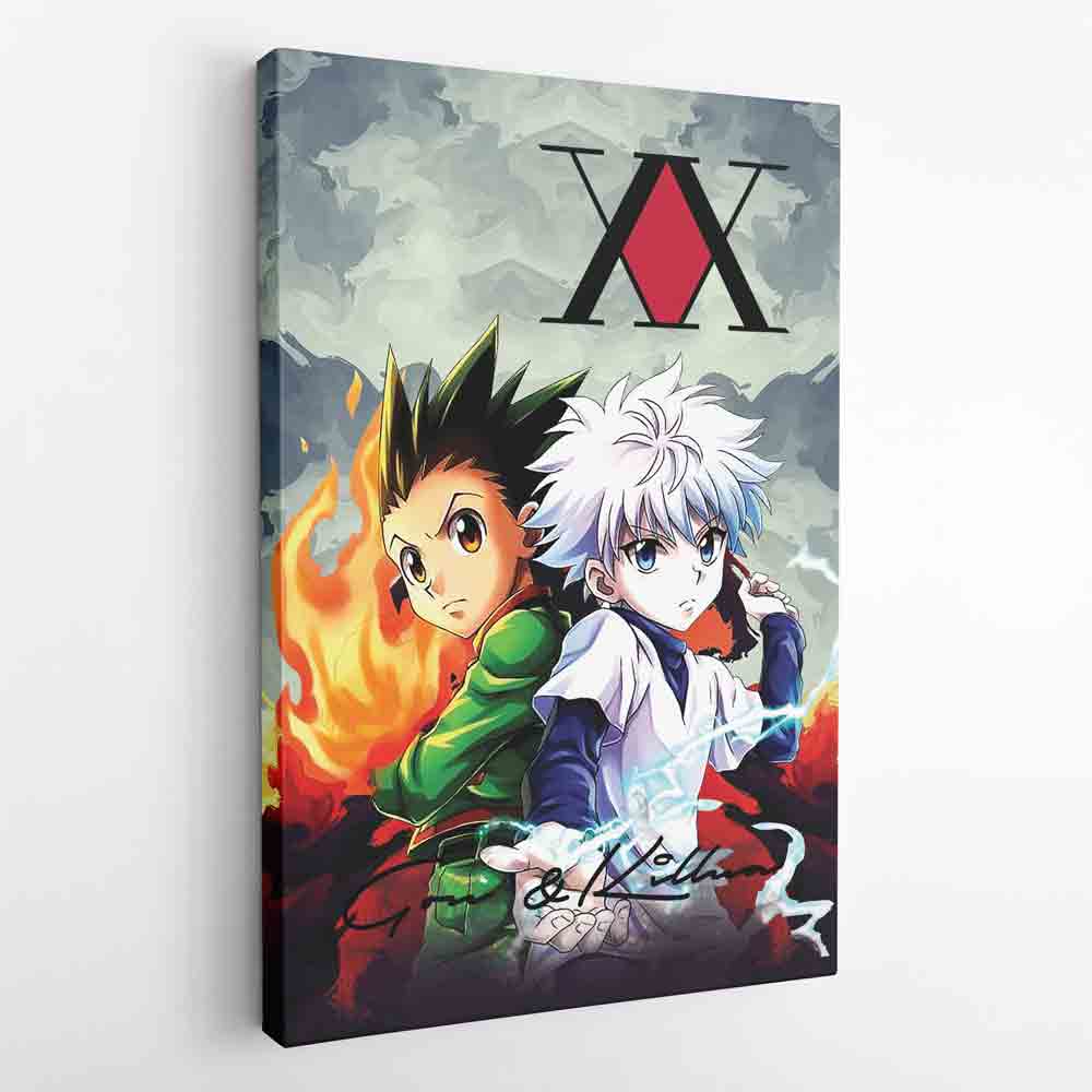 Trippy Power Duo Gon & Killua Hunter X Hunter Canvas Print Wall Art - Kurodrip