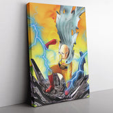 Trippy Power Saitama One Punch Man Canvas Print Wall Art - Kurodrip