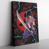 Trippy Sasuke Uchiha Naruto Canvas Print Wall Art - Kurodrip
