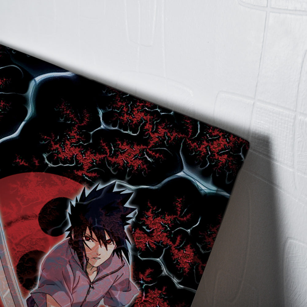 Trippy Sasuke Uchiha Naruto Canvas Print Wall Art - Kurodrip