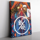 Trippy Shinsuke vs Gintoki Gintama Canvas Print Wall Art - Kurodrip